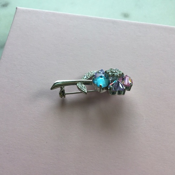 Sale $34 Firm! Sterling Silver Multi Color Cz Flower Pin - Picture 13 of 17